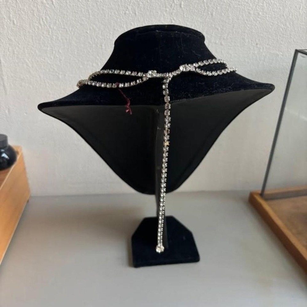 Vintage 36" Rhinestone Necklace Regency core
